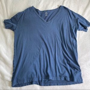 Blue Aerie Boyfriend V-neck Tee